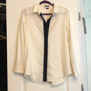 Theory button down blouse, size large